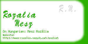 rozalia mesz business card